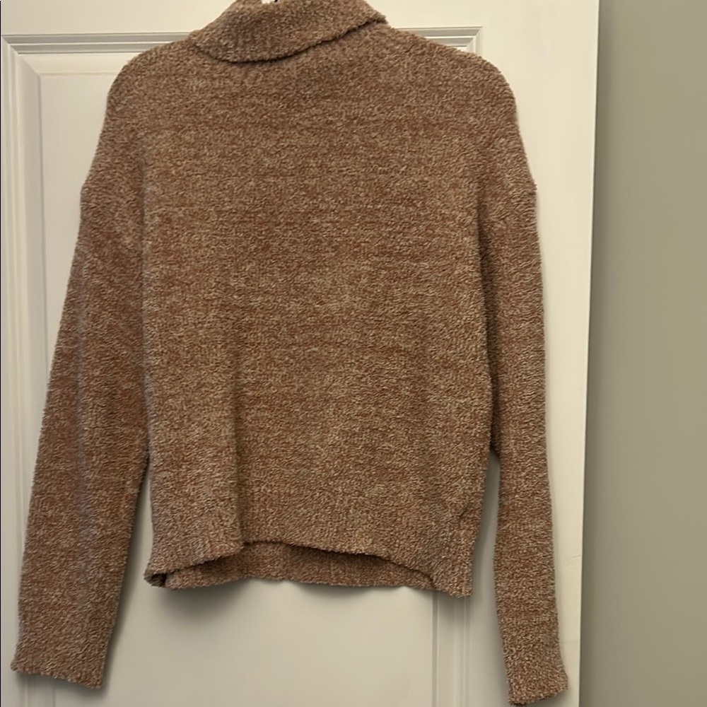 Thread & Supply Tan Cowl Neck Sweater